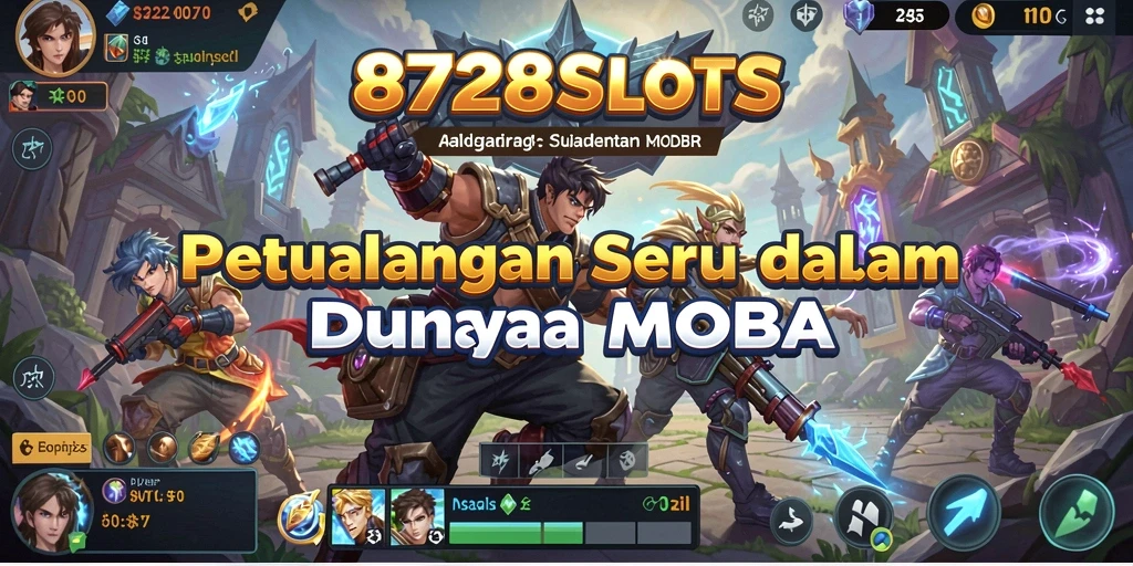 Gameplay seru 8728SLOTS dalam pertarungan MOBA yang menegangkan.