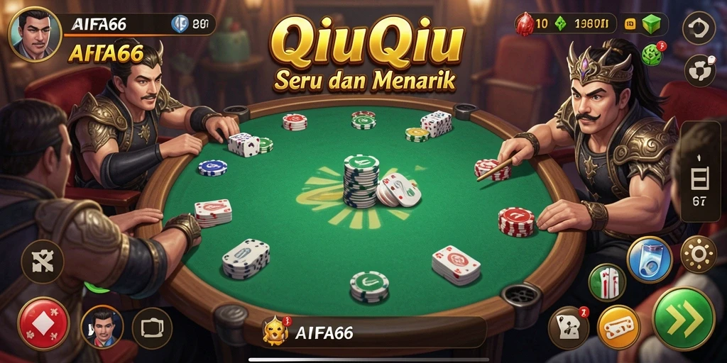 Tampilan gameplay QiuQiu AIFA66 yang seru dan kompetitif.