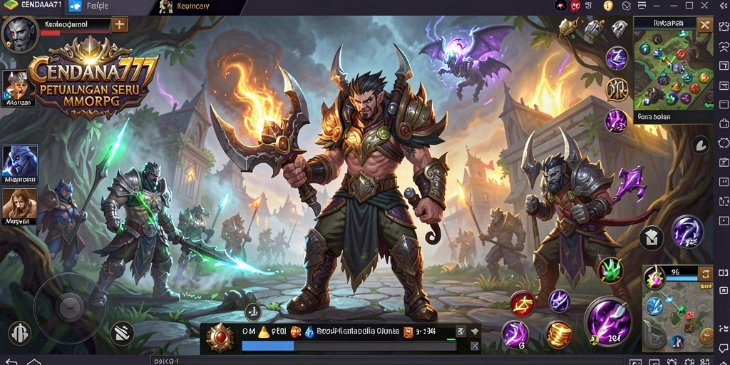 Tampilan menarik dari gameplay CENDANA777 di dunia MMORPG.