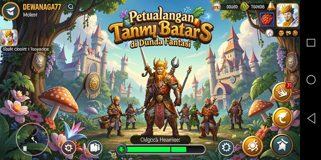 Tangkapan layar menunjukkan aksi mendebarkan dalam DEWANAGA77.