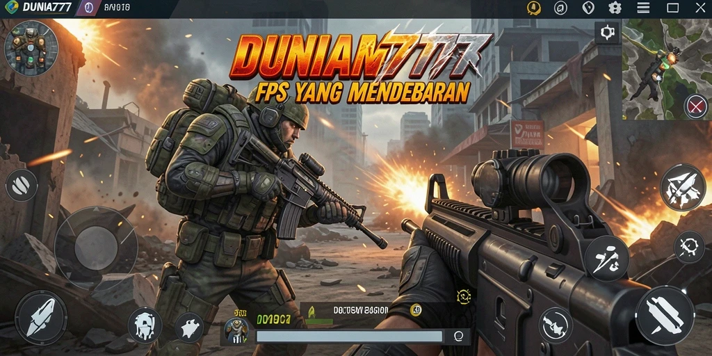 Screenshot gameplay DUNIA777 menampilkan aksi pertempuran yang epik.