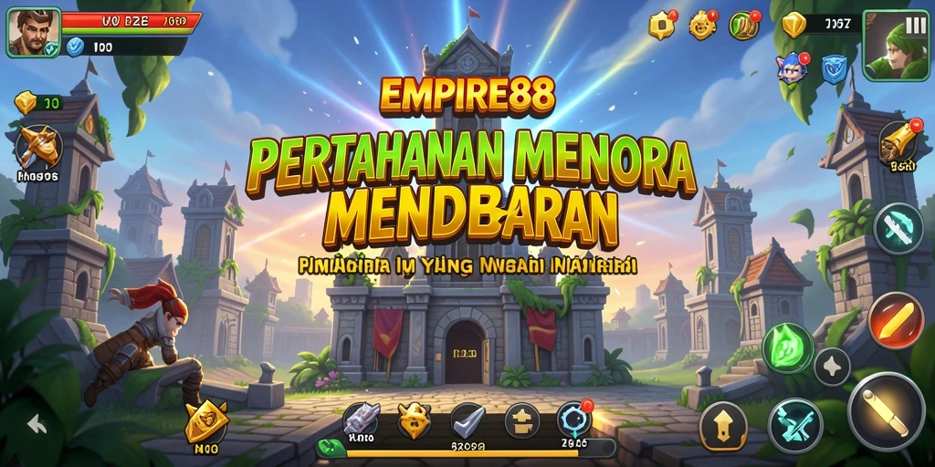 Gameplay seru dalam EMPIRE88 dengan menara pertahanan yang strategis.