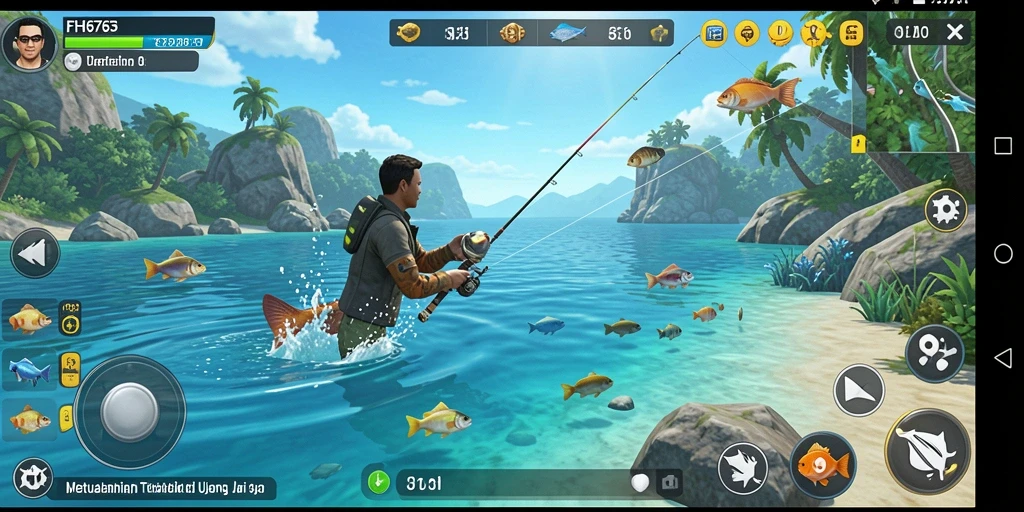 Tampilan gameplay FH6767 dengan suasana memancing yang menakjubkan.