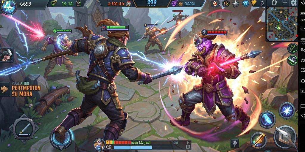 Tampilan gameplay menegangkan dalam G668 saat tim bertempur.