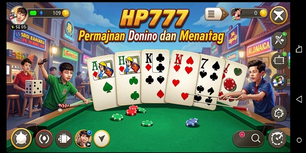 Tampilan gameplay Domino yang menarik dan penuh strategi.