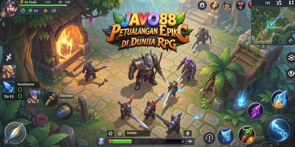 Tampilan gameplay JAVO88 yang mengasyikkan dalam pertempuran RPG.