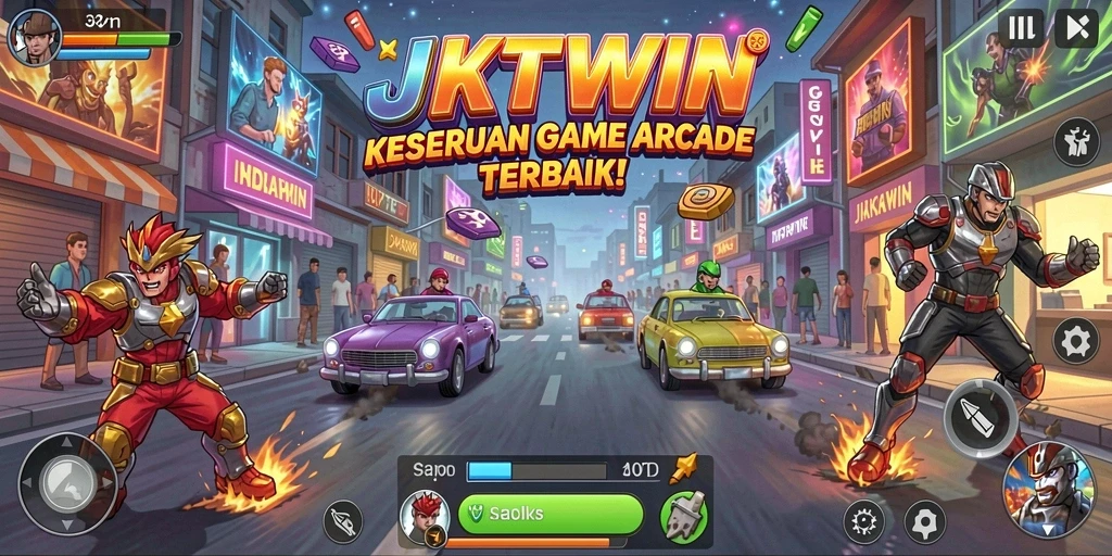 Tampilan gameplay seru dari JKTWIN dengan grafis yang menarik.