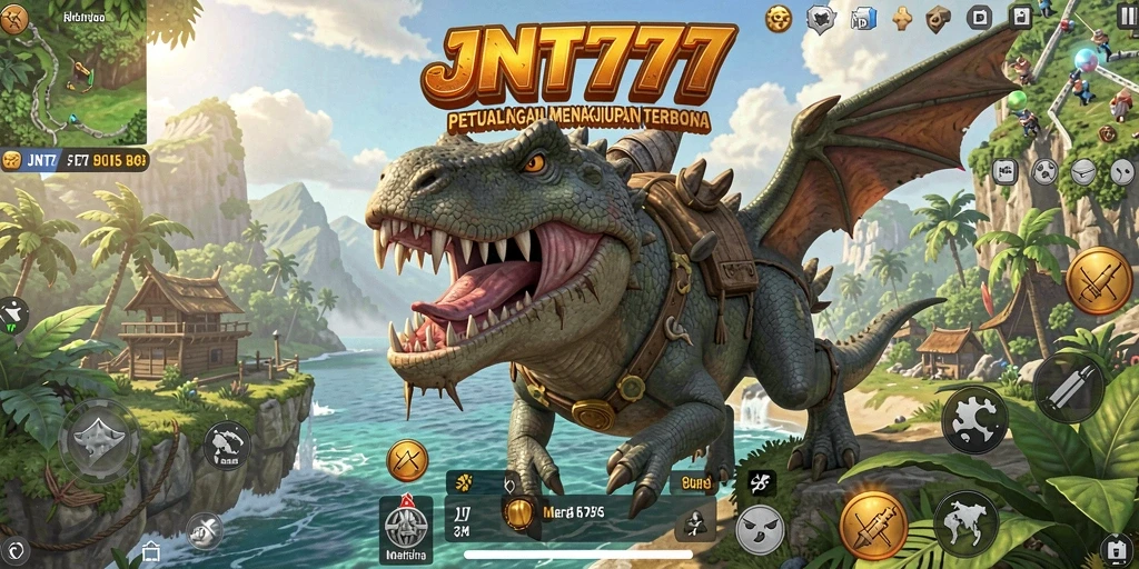 Tampilan gameplay JNT777 yang memukau di dunia terbuka.