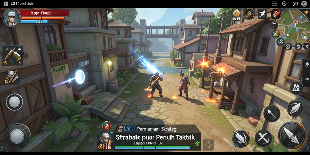Tangkapan layar gameplay LG111 menampilkan aksi strategis yang intens.