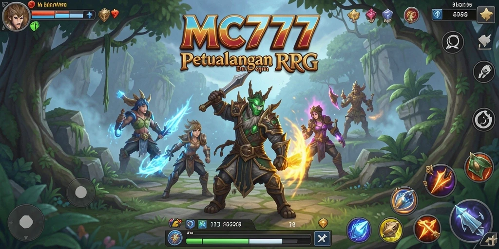 Tampilan gameplay epik di dunia RPG MC777.