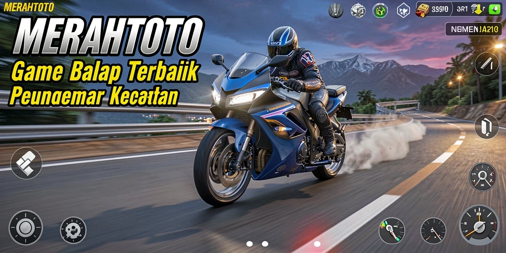 Gameplay seru dan mendebarkan dalam balapan motor.