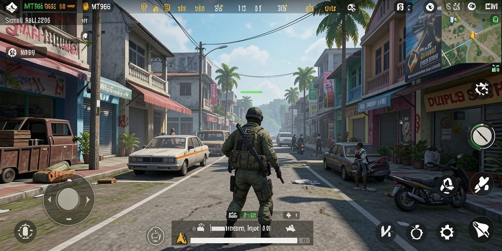 Tampilan utama MT966 yang menampilkan pengalaman gameplay Simulation yang mendalam.