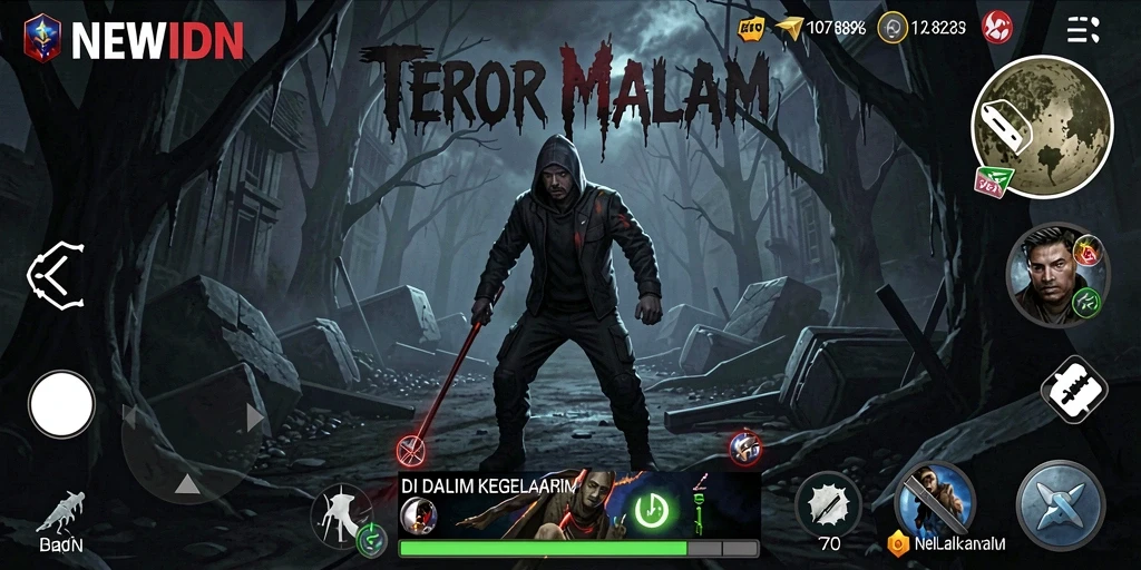 Gameplay mencekam dengan suasana seram di dalam kegelapan.