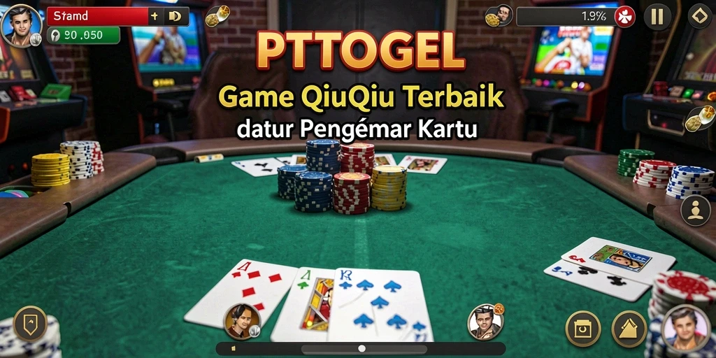 Tampilan gameplay mengasyikkan dari PTTOGEL dengan aksi kartu QiuQiu.