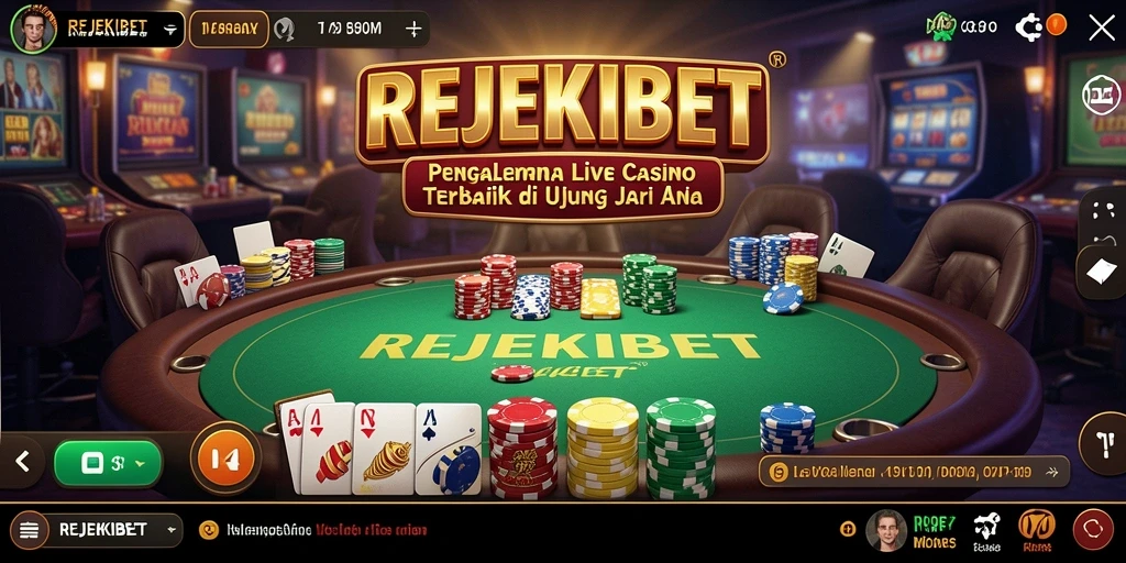Tampilan gameplay Live Casino REJEKIBET yang menarik dan interaktif.