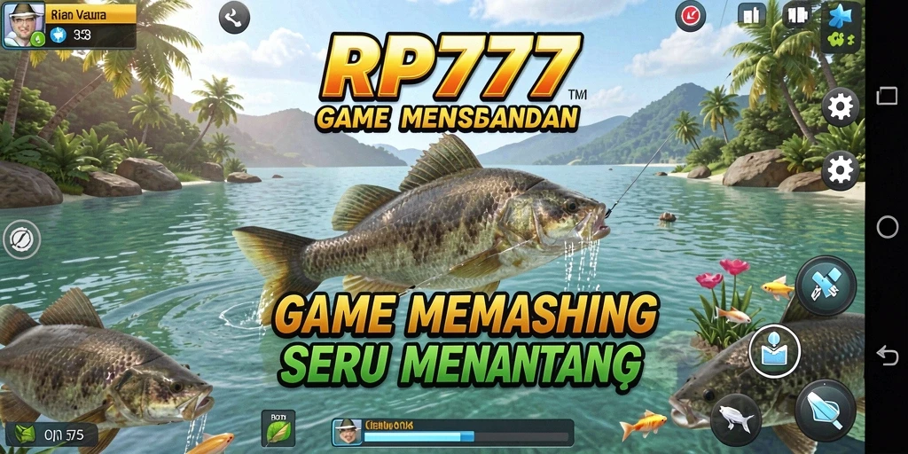 Tampilan gameplay RP777 yang menegangkan saat memancing.