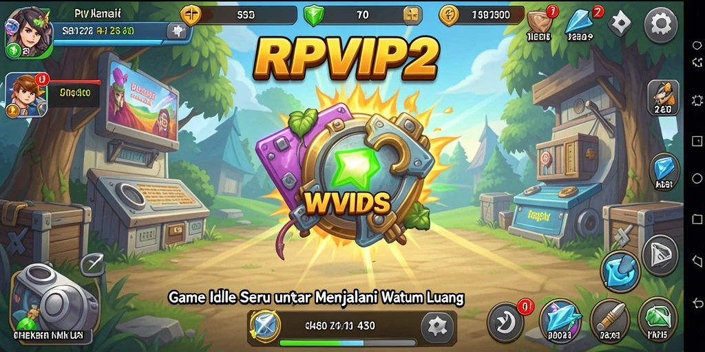 Tampilan gameplay RPVIP2 yang menarik dan penuh warna.