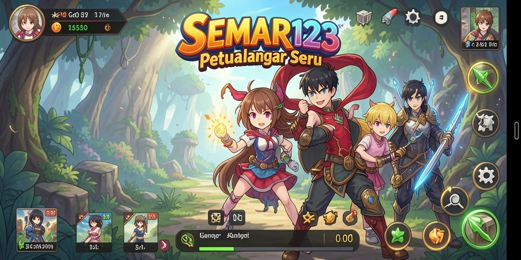 Tangkapan layar menunjukkan aksi seru dalam game Anime SEMAR123.